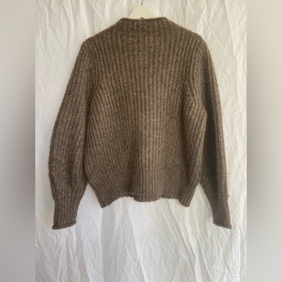 Madewell Loretto Mockneck Sweater Heather Otter Brown Size Small - Picture 6 of 14